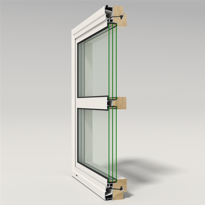 LEIAB timber alu-clad mullion detail